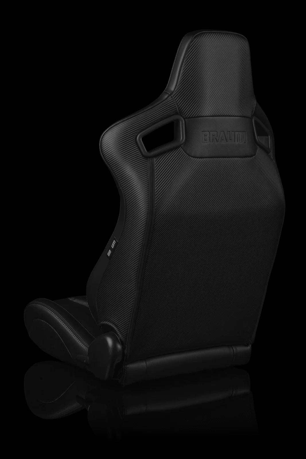BRAUM ELITE Series Sport Reclinable Seats (Black Leatherette | Black Stitching) – Priced Per Pair