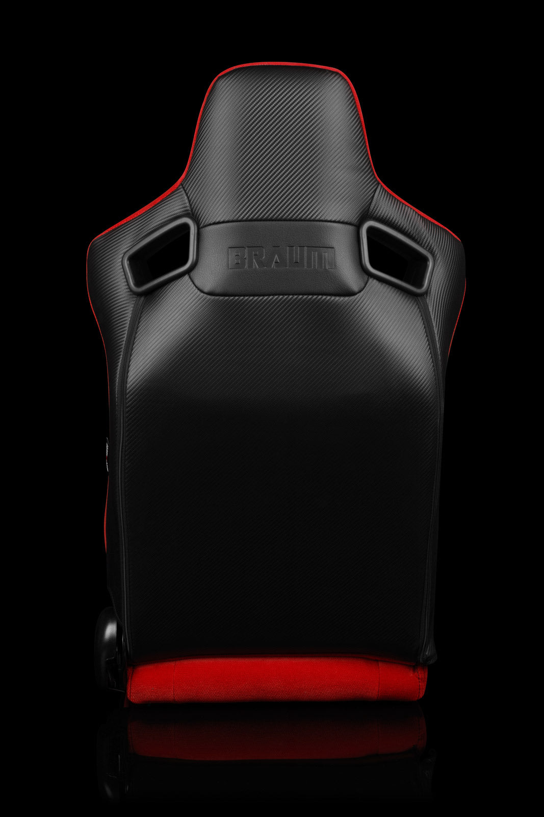 BRAUM ELITE Series Sport Reclinable Seats (Red Cloth | Black Stitching) – Priced Per Pair
