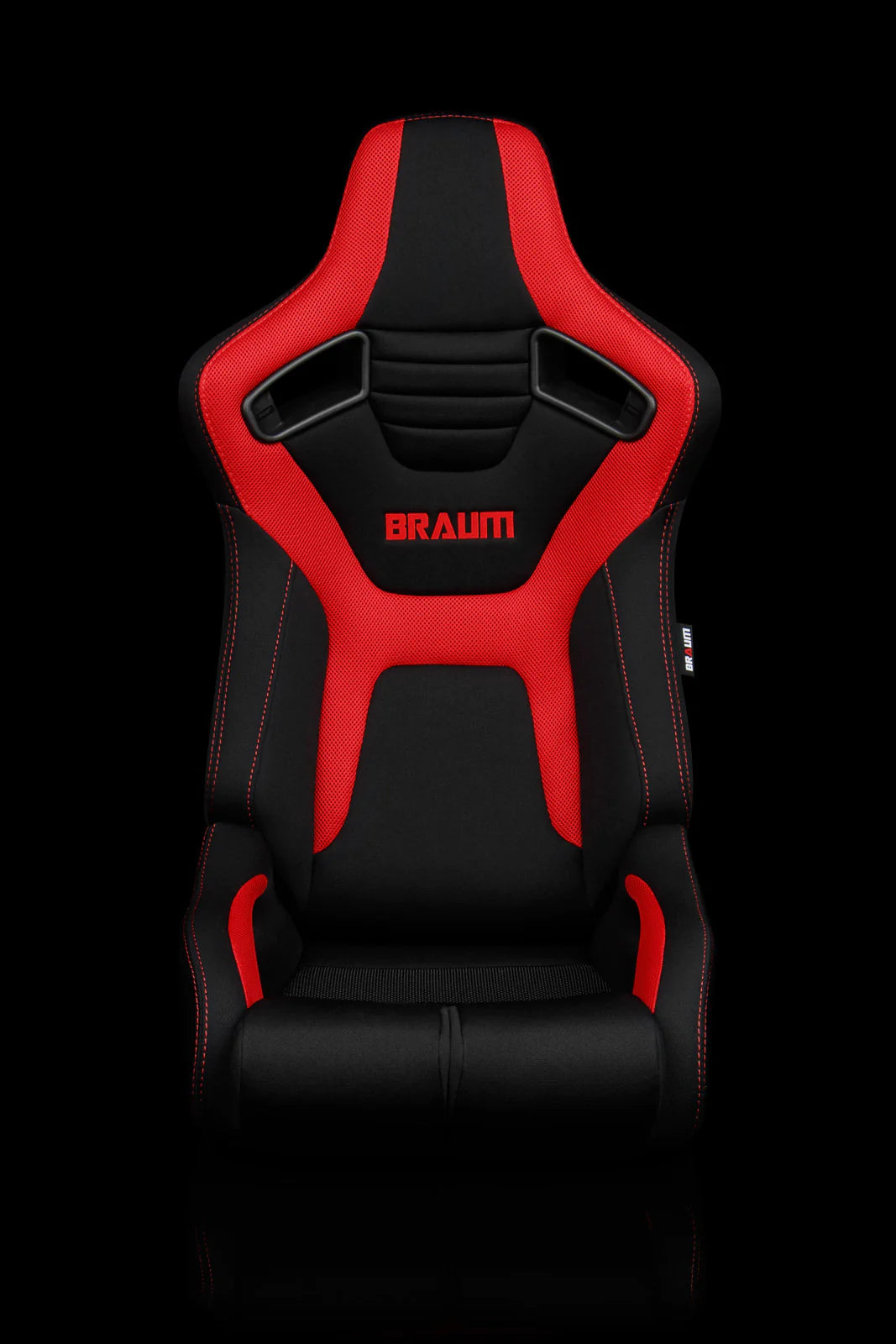 BRAUM ELITE-R Series Sport Reclinable Seats (Black | Red Cloth) – Priced Per Pair