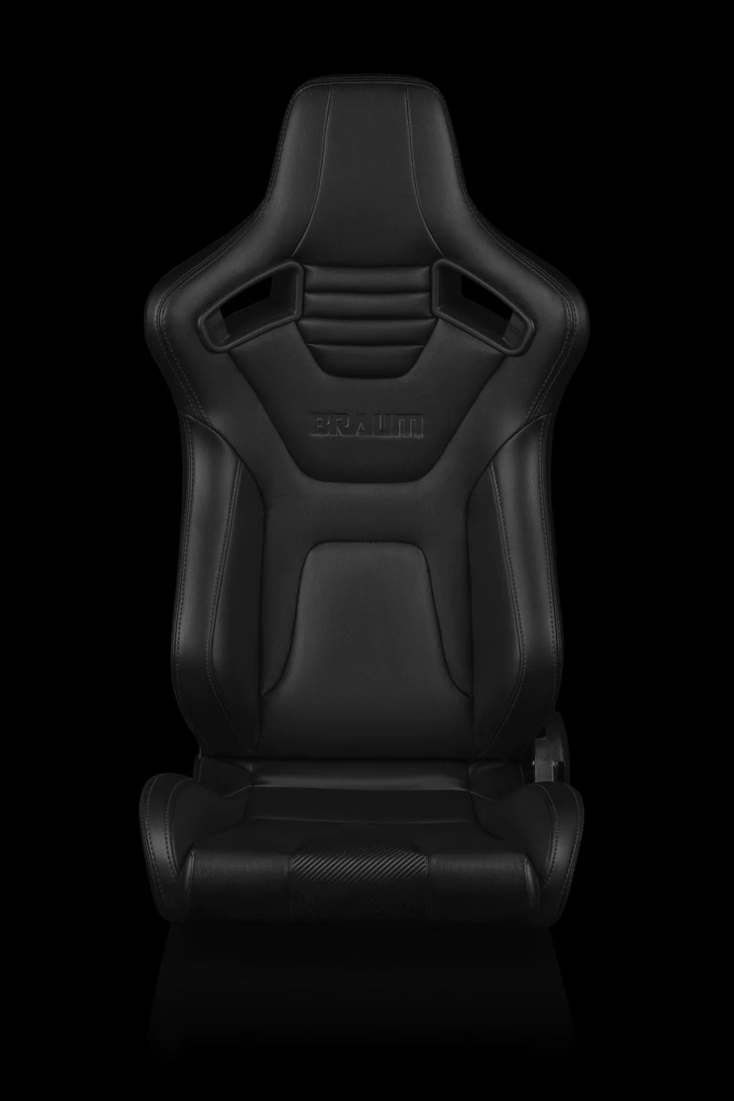 BRAUM ELITE-X Series Sport Reclinable Seats (Black Leatherette | Black Stitching) – Priced Per Pair