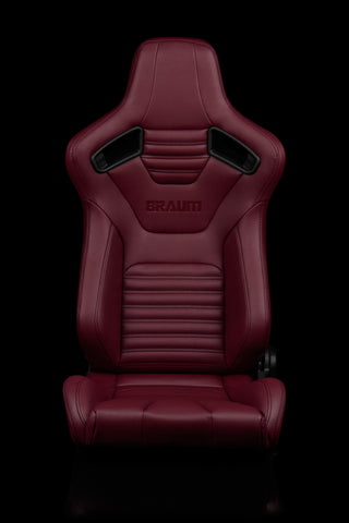 BRAUM ELITE Series Sport Reclinable Seats (Maroon Leatherette) – Priced Per Pair