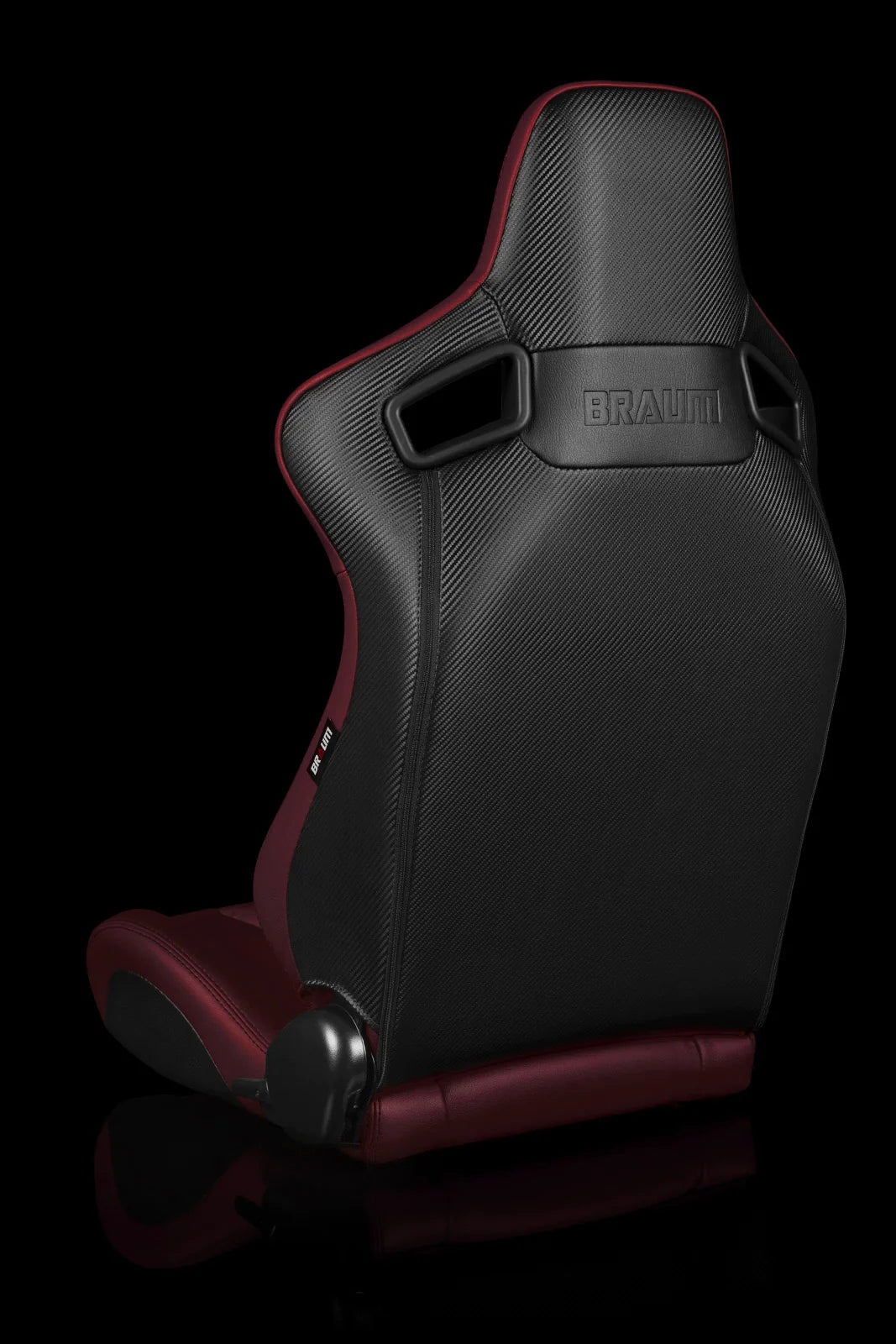 BRAUM ELITE-X Series Sport Reclinable Seats (Maroon Leatherette | Black Stitching) – Priced Per Pair