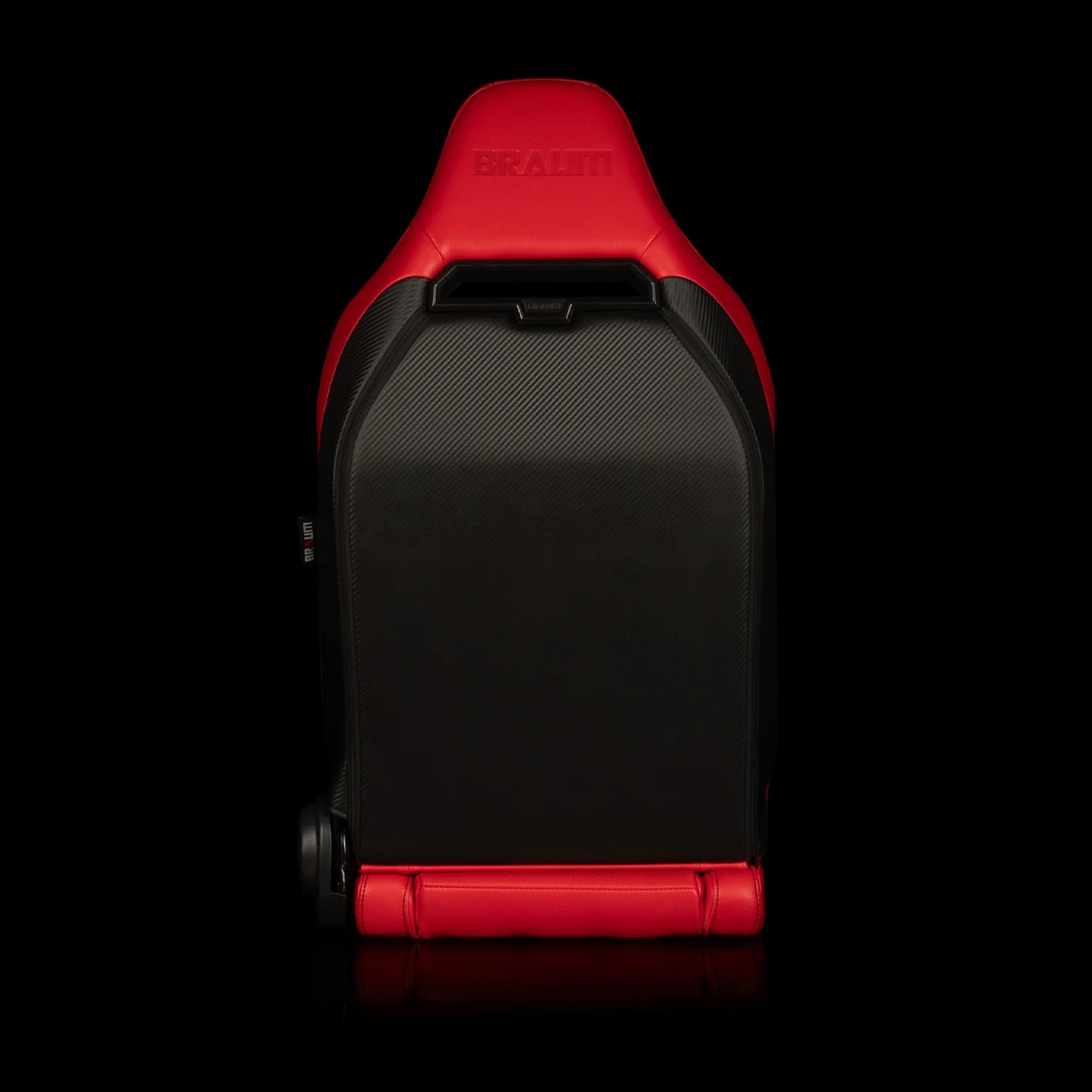 BRAUM VIPER-X Series Sport Reclinable Seats (Red Leatherette | Black Trim) – Priced Per Pair
