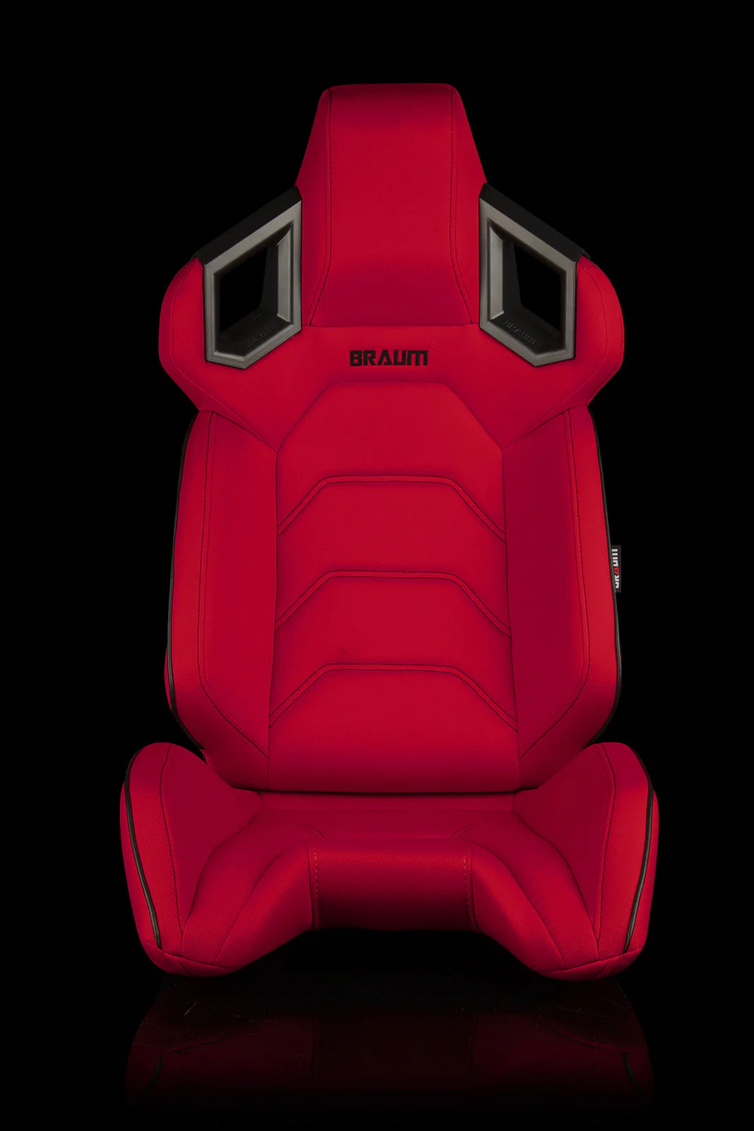 BRAUM ALPHA-X Series Sport Reclinable Seats (Red Cloth | Black Stitching) – Priced Per Pair