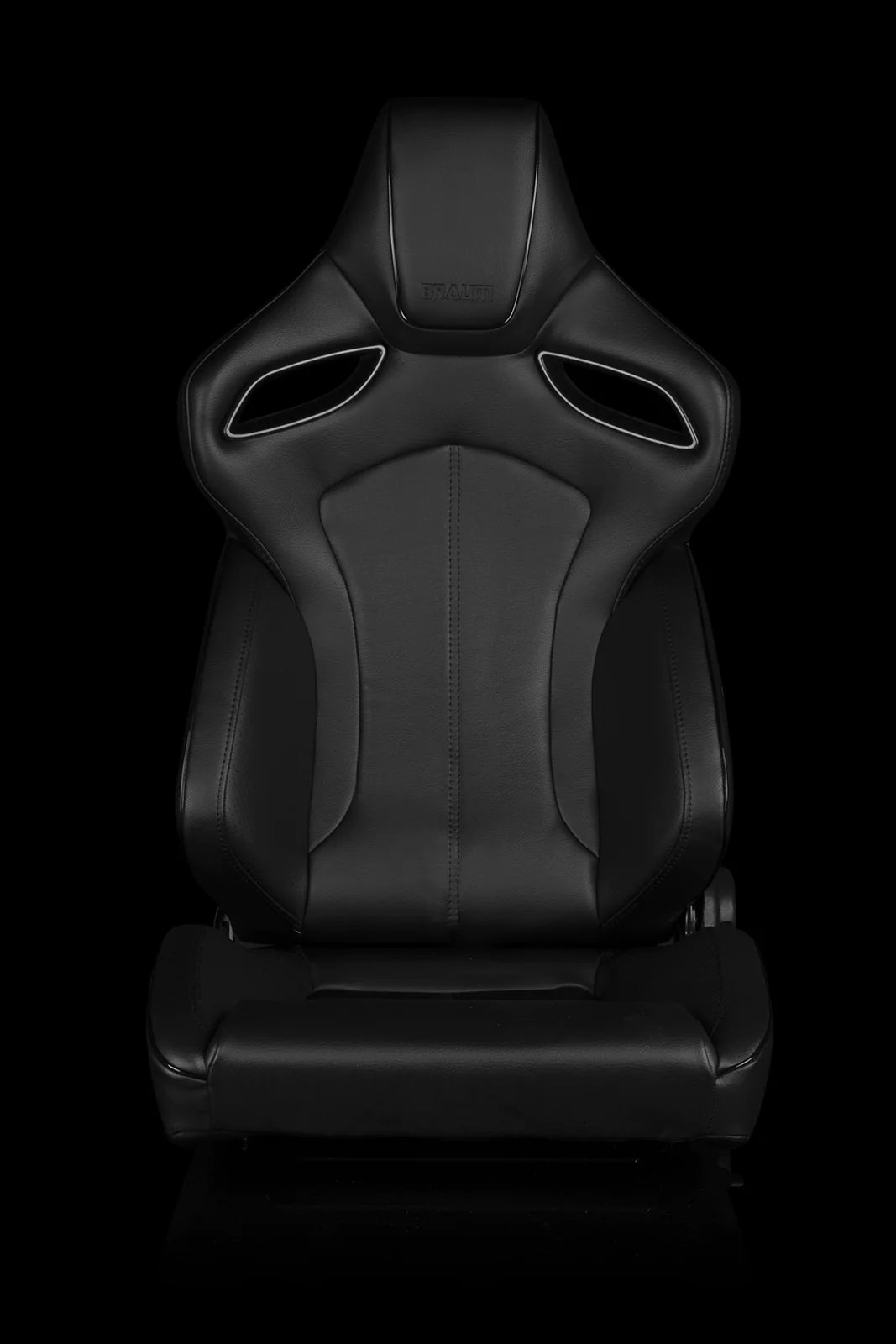 BRAUM ORUE Series Sport Reclinable Seats (Black Leatherette | Black Trim) – Priced Per Pair