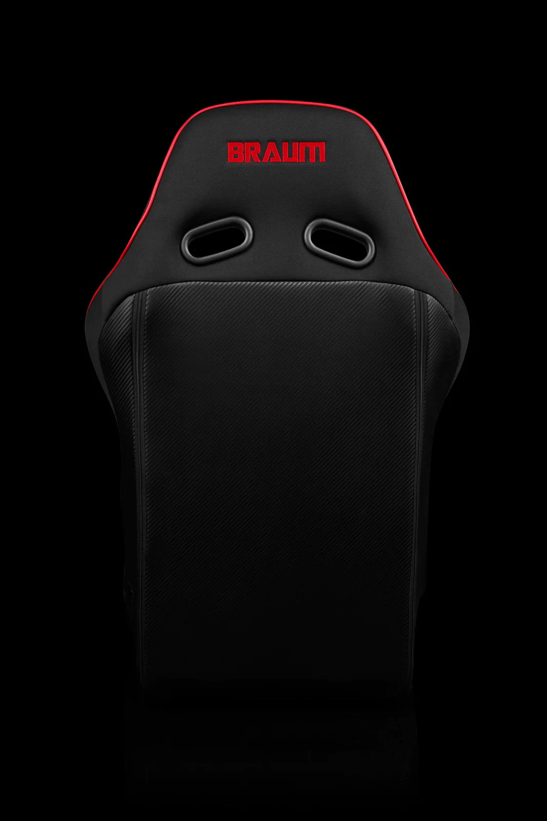BRAUM FALCON-X Series FIA Certified Fixed Back Racing Seat (Black Cloth | Red Trim) – Priced Per Seat
