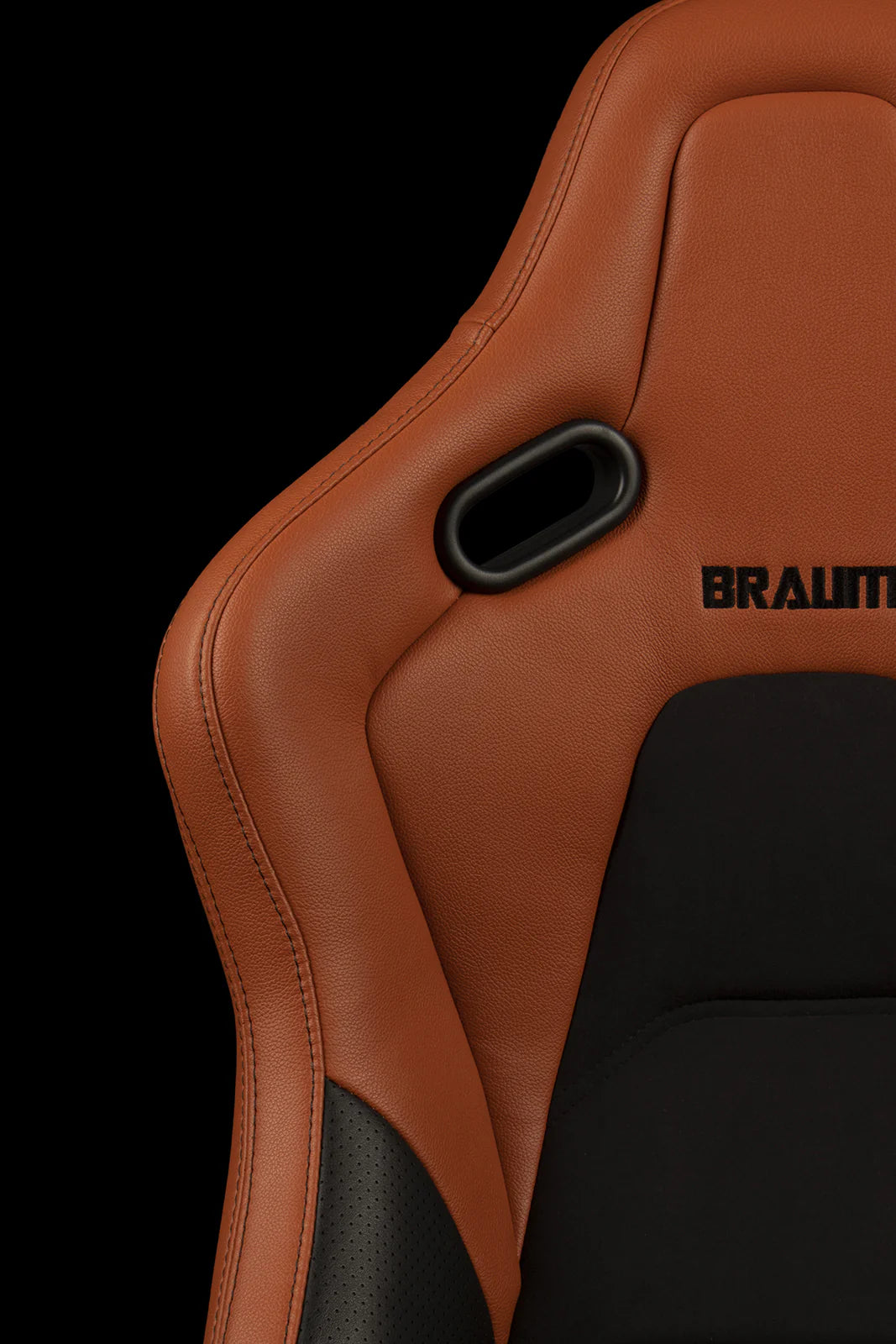 FALCON-S2 Series Reclinable Composite Seats | Dual Knobs Mechanism - (British Tan Leathertte | Black Alcantara inserts)