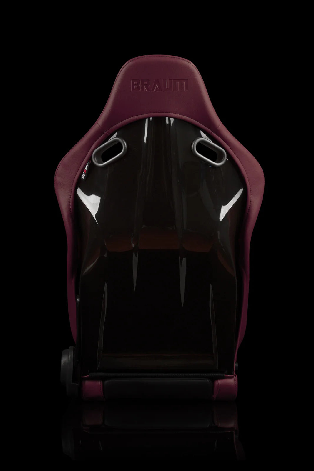 BRAUM FALCON-S Series Reclinable Composite Seats Maroon Leatherette | Alcantara Inserts | Black Stitching) – Priced Per Pair