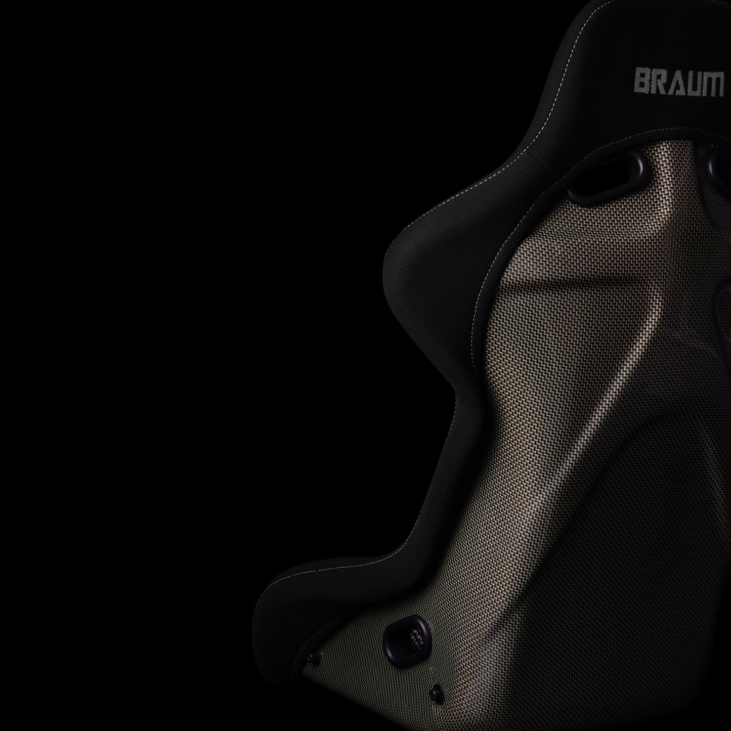 BRAUM FALCON-S Series Fixed Back Bucket Composite Seat (Black Leatherette | Alcantara Inserts | Carbon Kevlar Composite) - Priced Per Seat