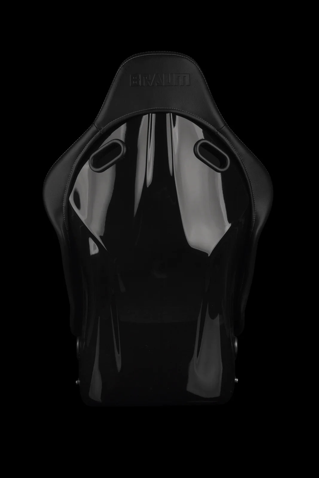 BRAUM FALCON-S Series Fixed Back Bucket Composite Seat (Black Leatherette | Alcantara Inserts | White Stitching) - Priced Per Seat