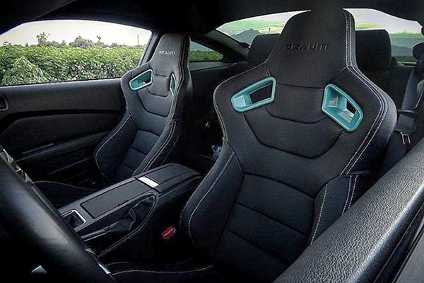 BRAUM ELITE Series Sport Reclinable Seats (Black Leatherette | Black Stitching) – Priced Per Pair