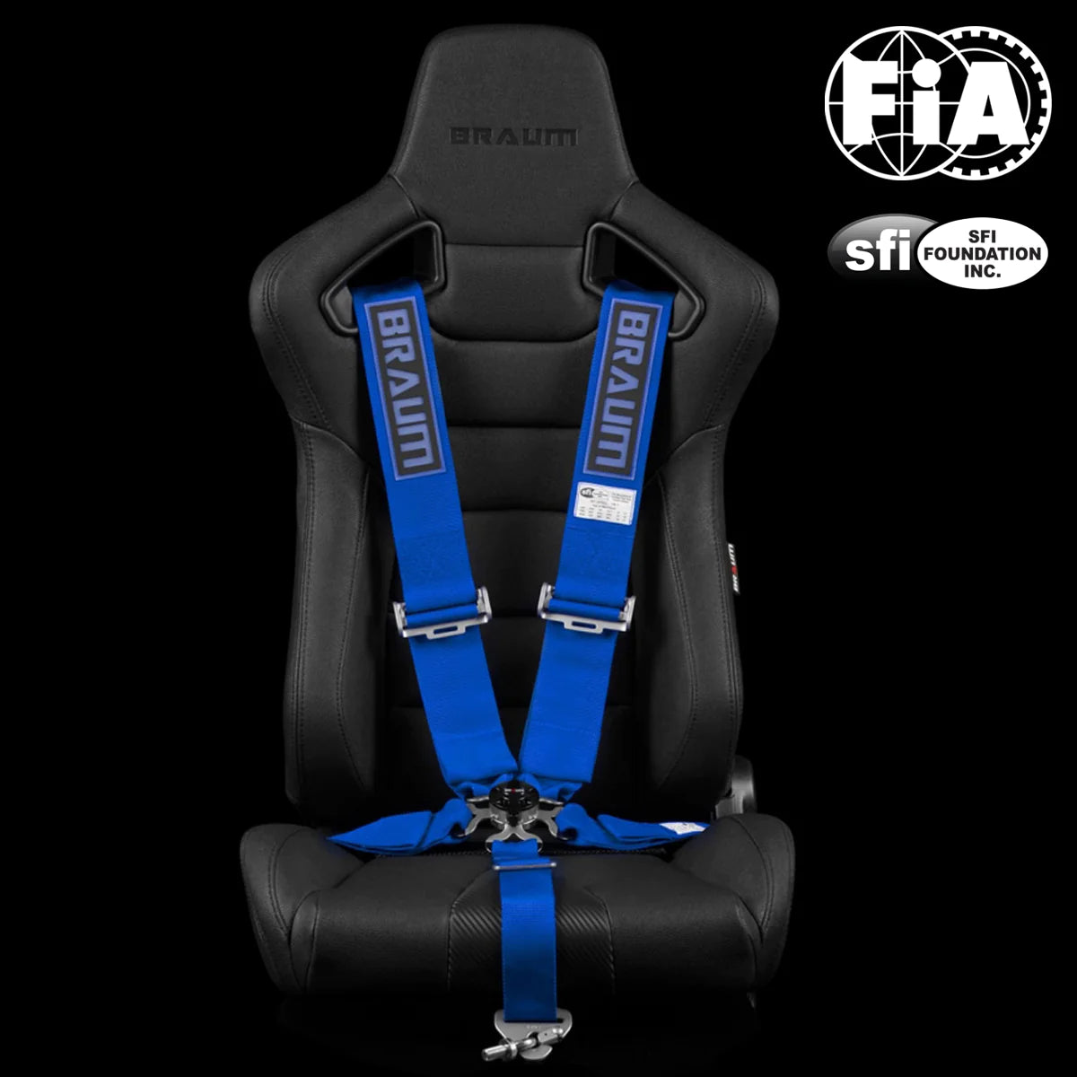BRAUM Racing Harnesses 5PT - SFI 16.1 Certified Racing Harness 3" Strap Blue – Priced Per Harness