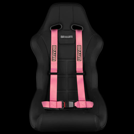 BRAUM Racing Harnesses 4 PT - Racing Harness 2” Strap Pink – Priced Per Harness