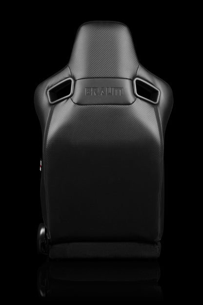 BRAUM ELITE Series Sport Reclinable Seats (Black Jacquard | Grey Stitching) – Priced Per Pair