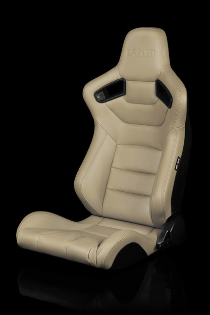 BRAUM ELITE Series Sport Reclinable Seats (Beige Leatherette) – Priced Per Pair