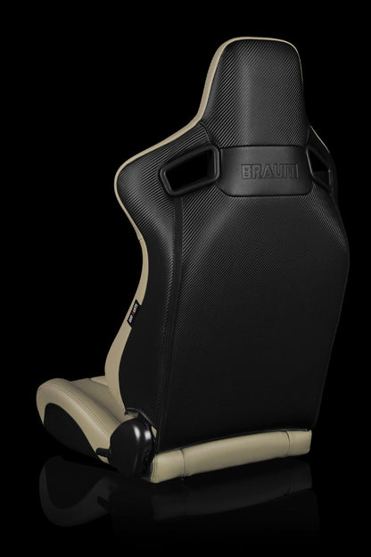 BRAUM ELITE Series Sport Reclinable Seats (Beige Leatherette) – Priced Per Pair