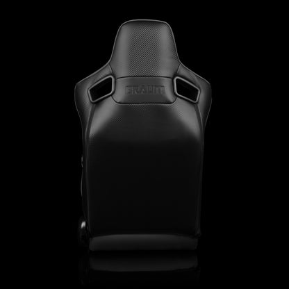 BRAUM ELITE Series Sport Reclinable Seats (Black Suede | Grey Stitching) - Priced Per Pair