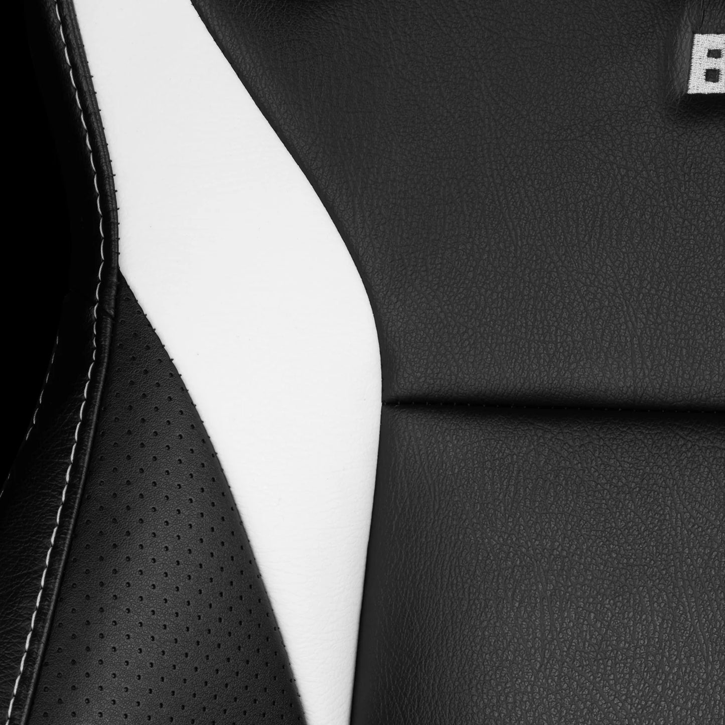 BRAUM ELITE V2 Series Sport Reclinable Seats (Black | White Leatherette) – Priced Per Pair