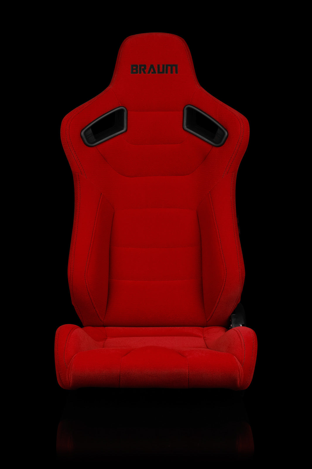 BRAUM ELITE Series Sport Reclinable Seats (Red Cloth | Black Stitching) – Priced Per Pair