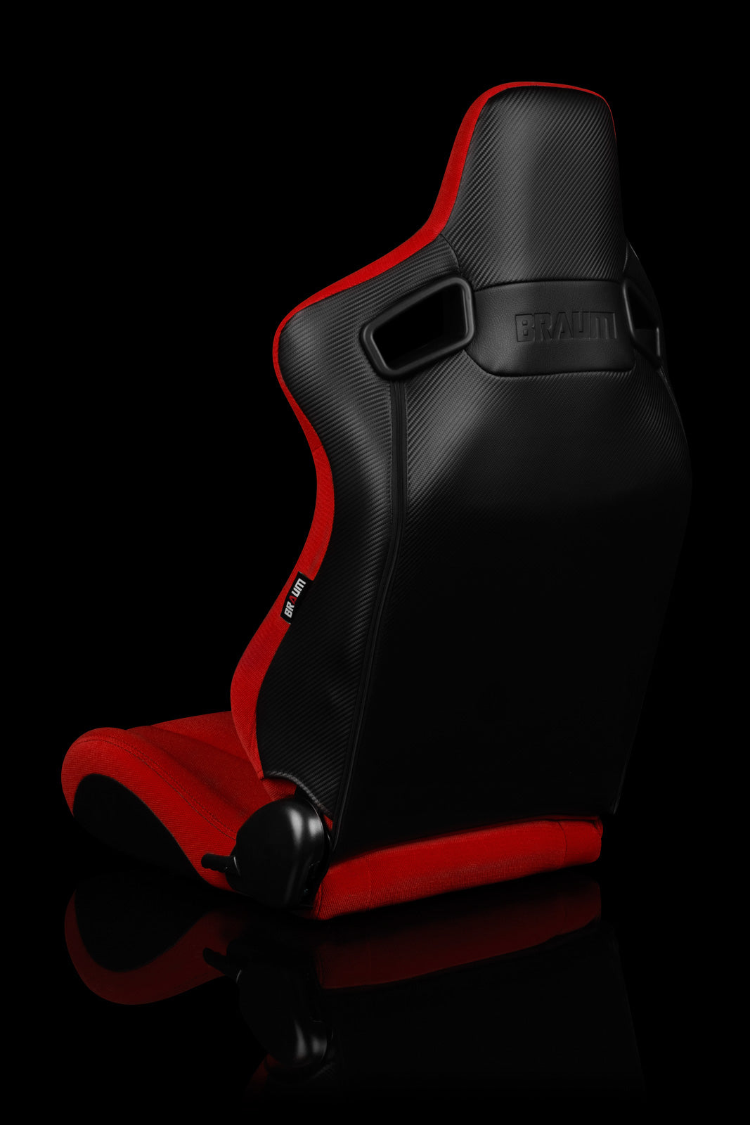 BRAUM ELITE Series Sport Reclinable Seats (Red Cloth | Black Stitching) – Priced Per Pair