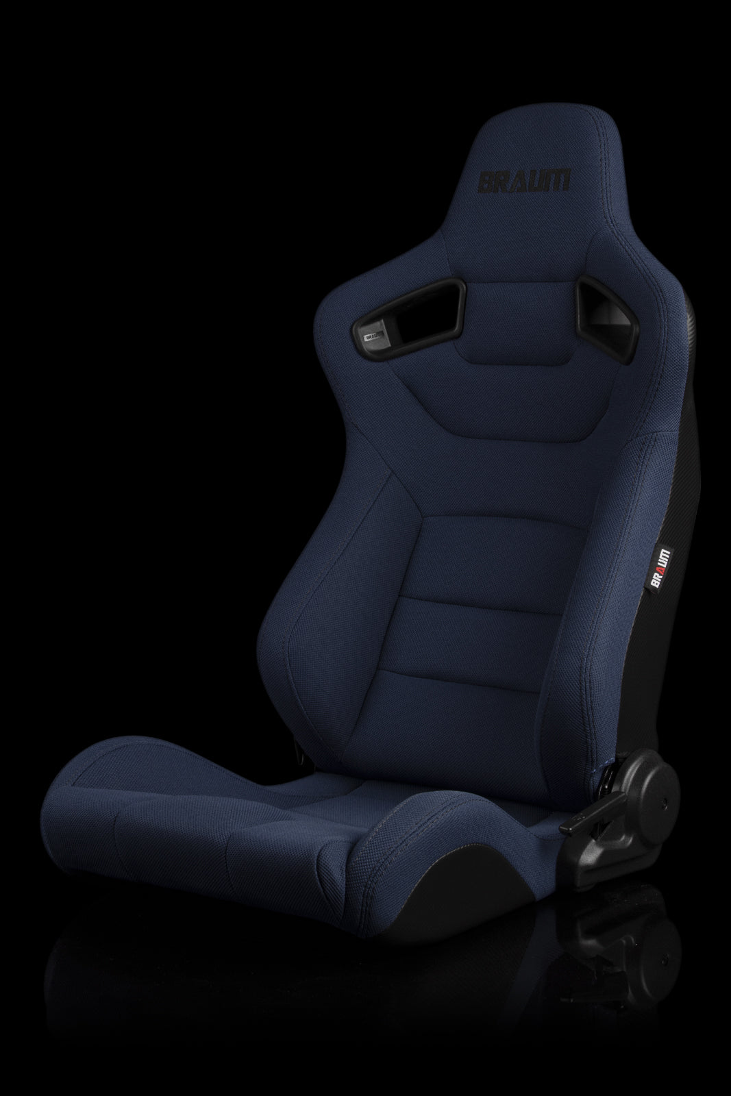 BRAUM ELITE Series Sport Reclinable Seats (Blue Cloth | Black Stitching) – Priced Per Pair