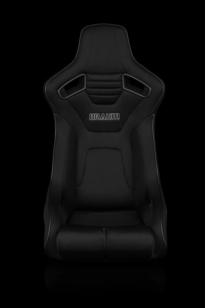 BRAUM ELITE-R Fixed Back Bucket Seat (Black Cloth | Black Trim) – Priced Per Seat