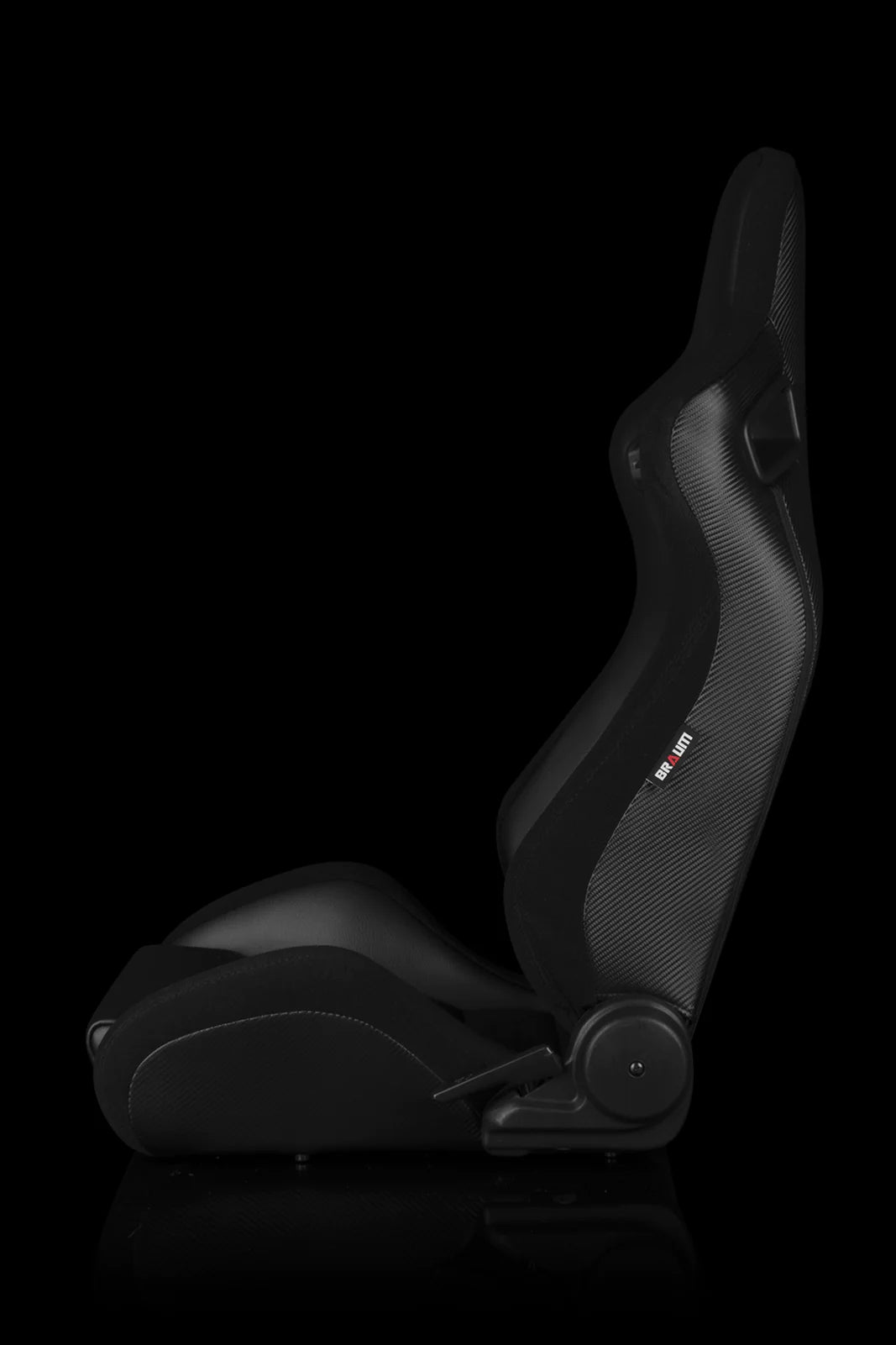 BRAUM ELITE-S Series Sport Reclinable Seats (Black Leatherette | Black Cloth) – Priced Per Pair