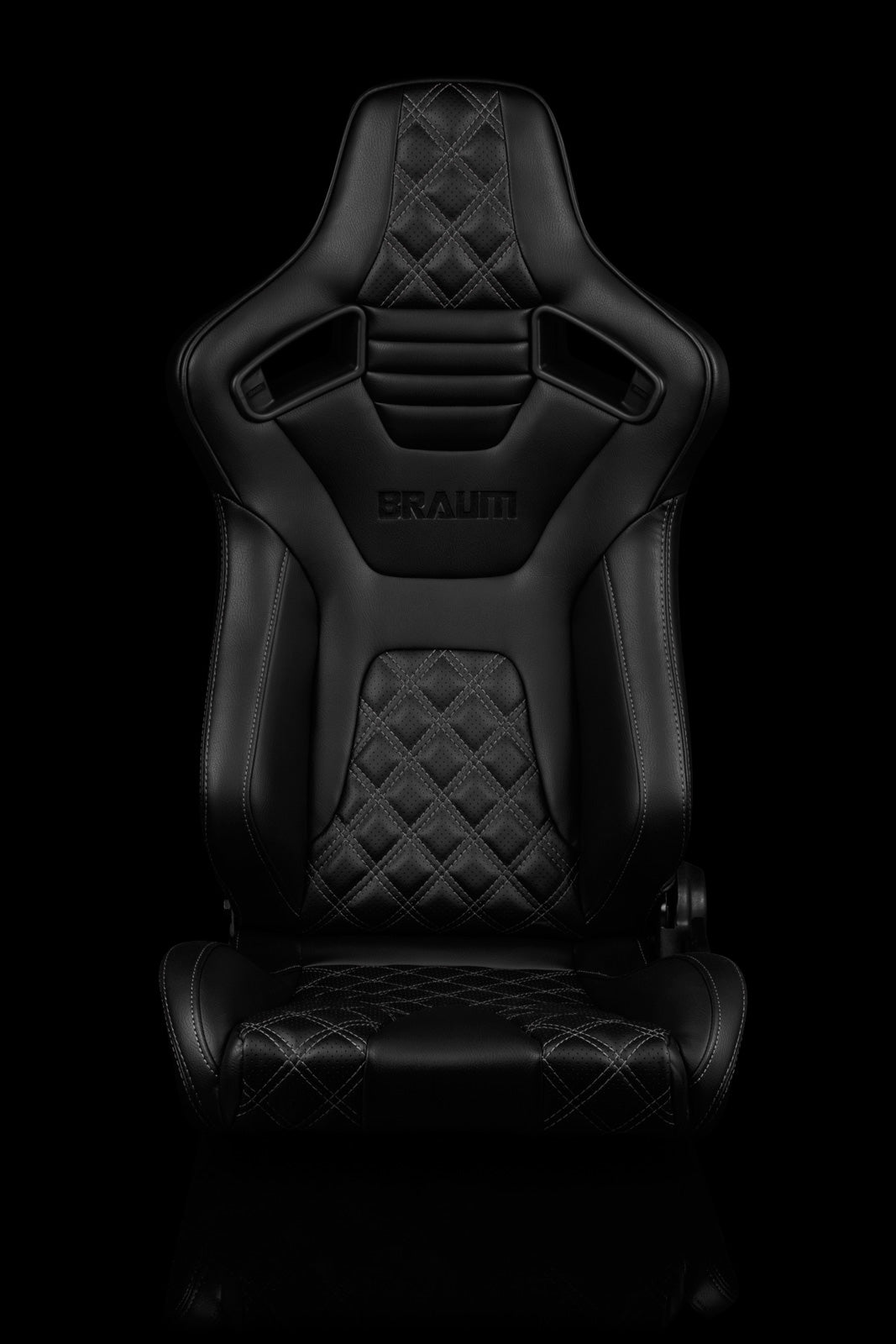 BRAUM ELITE-X Series Sport Reclinable Seats (Black Leatherette | Diamond Edition | Black Trim) – Priced Per Pair