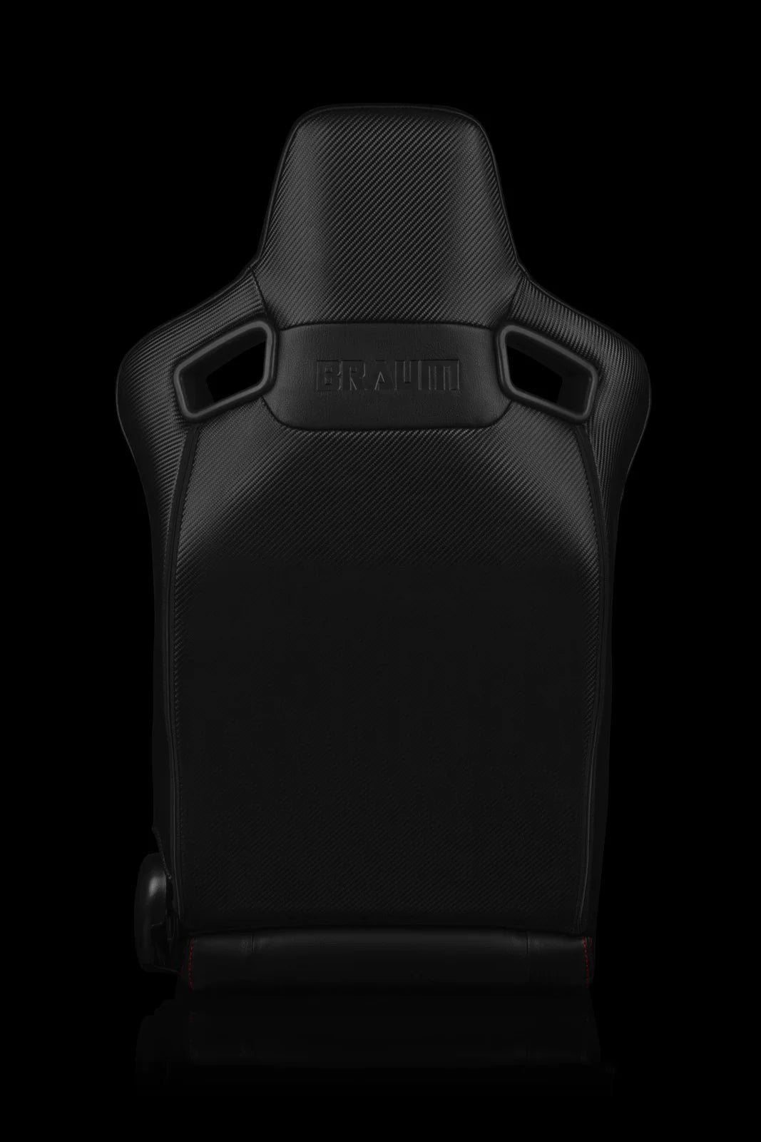 BRAUM ELITE-X Series Sport Reclinable Seats (Black Leatherette | Diamond Edition | Red Trim) – Priced Per Pair