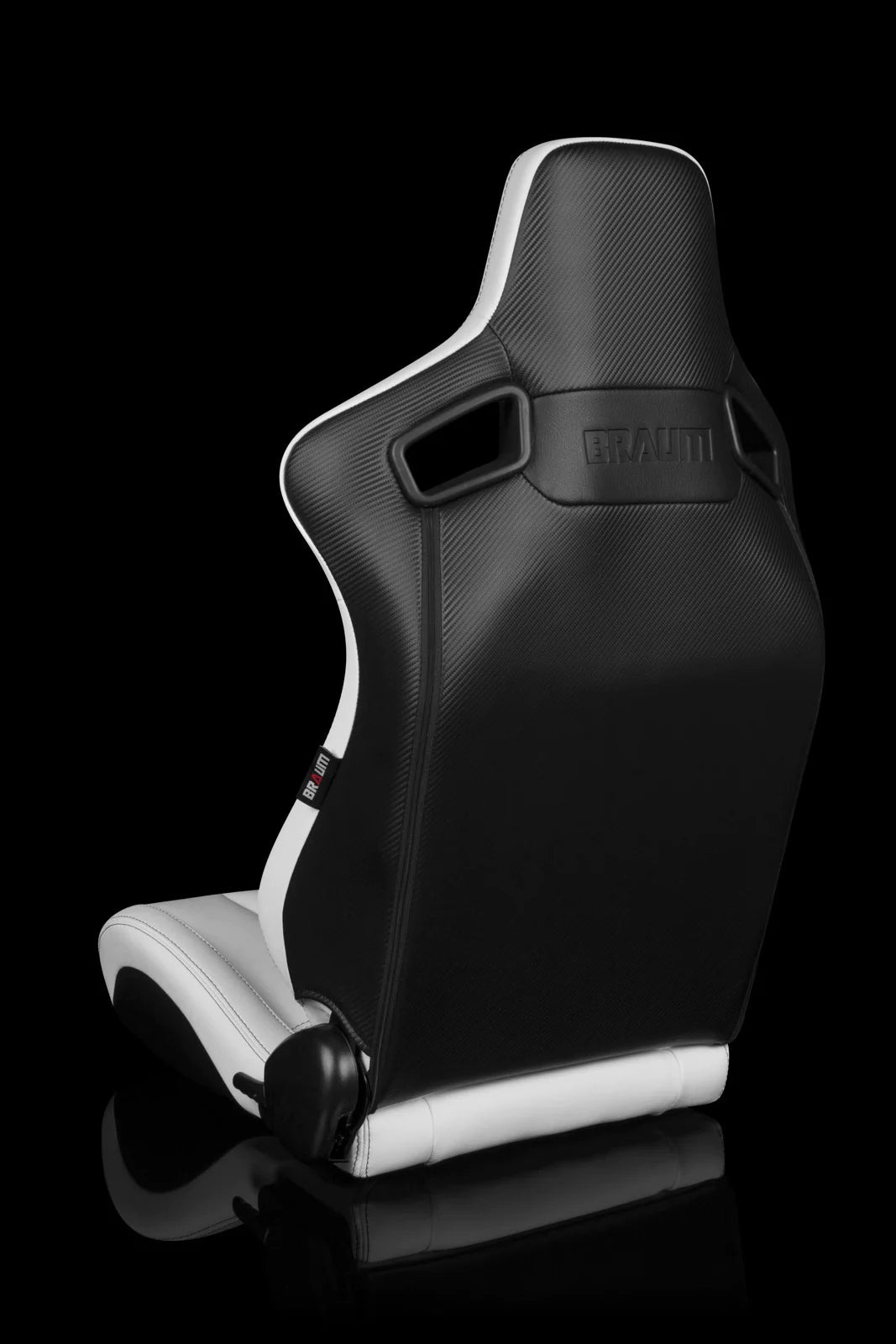 BRAUM ELITE-X Series Sport Reclinable Seats (White Leatherette | Black Stitching) – Priced Per Pair