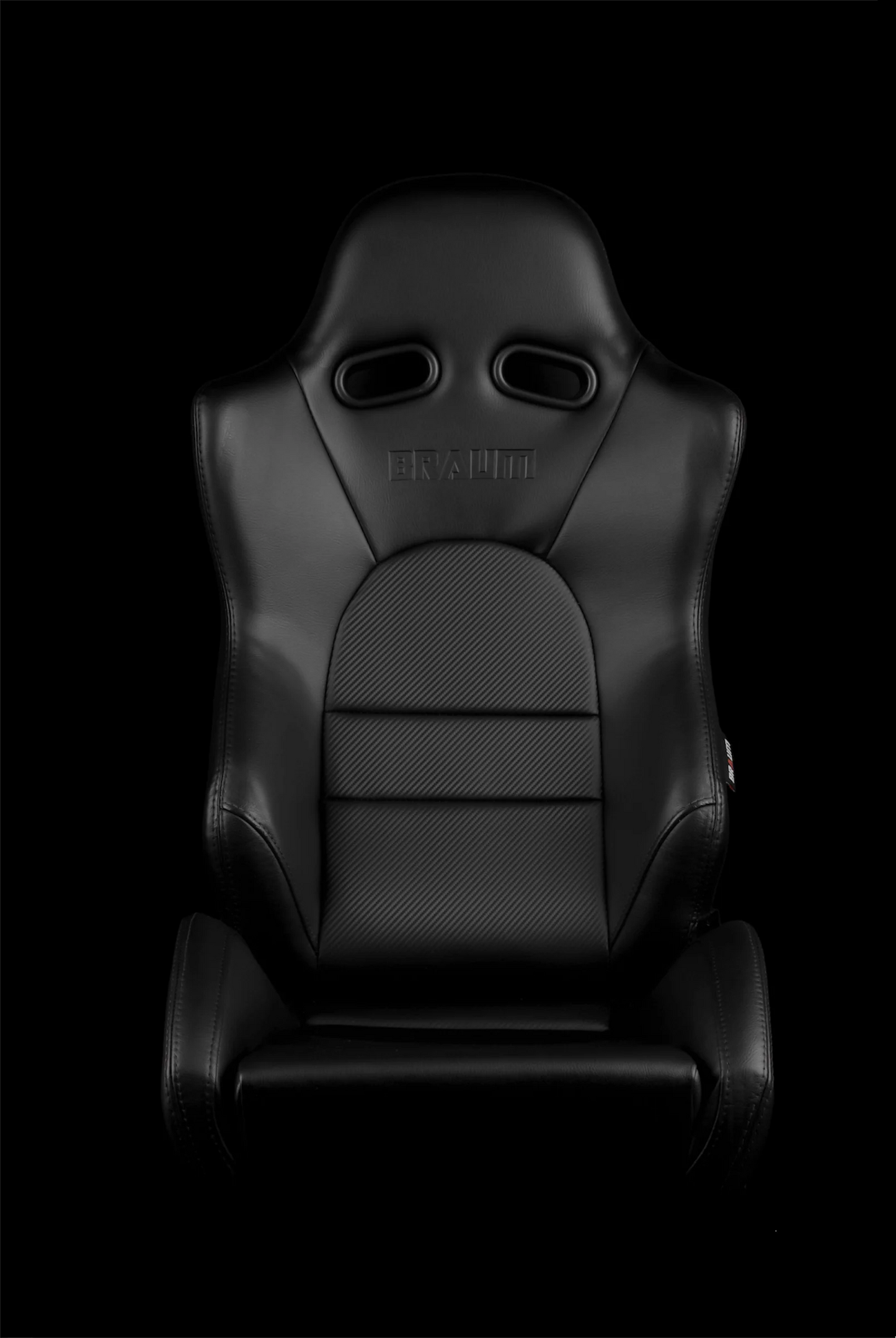 BRAUM ADVAN Series Sport Reclinable Seats (Black Leatherette | Carbon Inserts) – Priced Per Pair