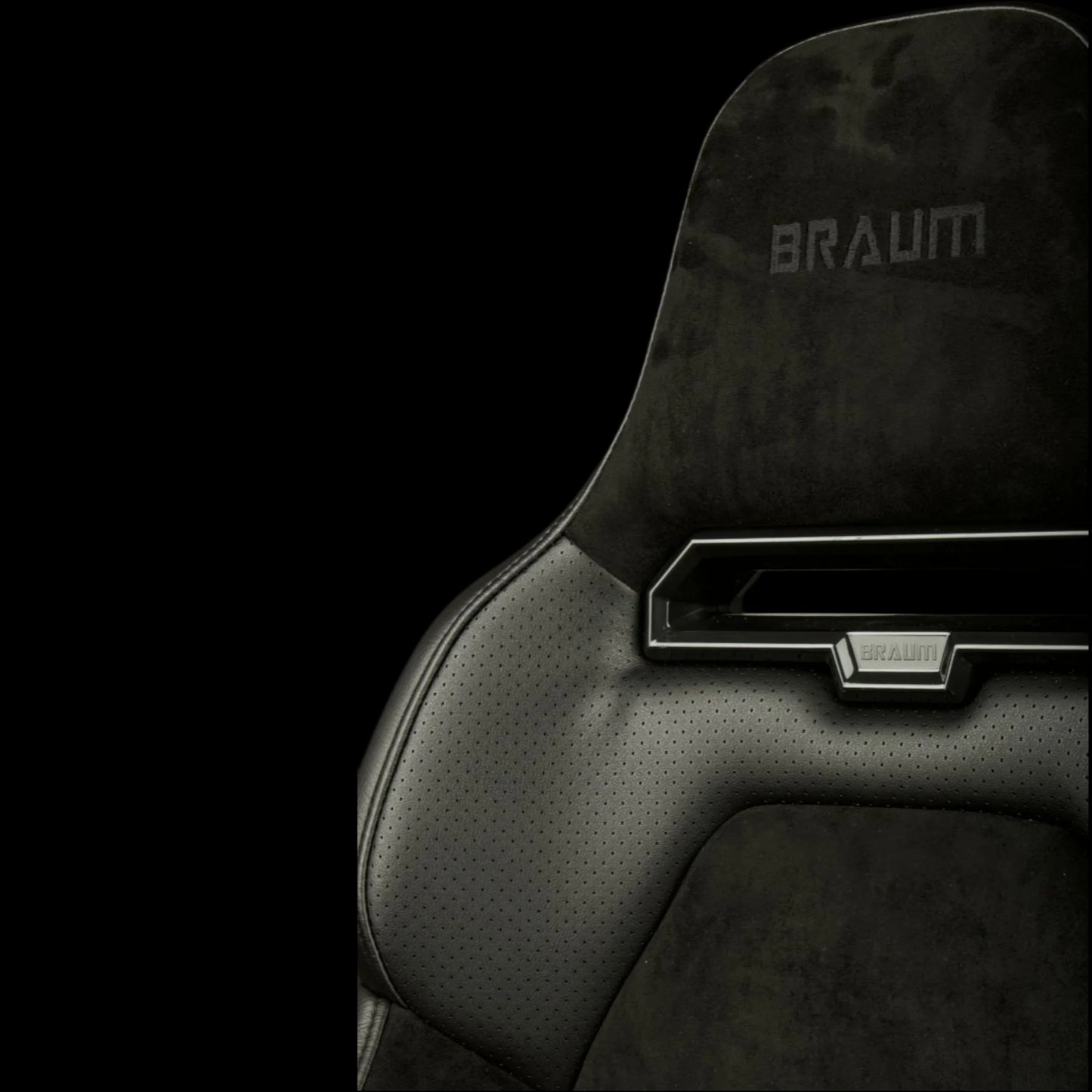 BRAUM VIPER X Fixed Back Bucket Seat - VIPER X Series Black Suede - Priced Per Seat