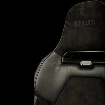 BRAUM VIPER X Fixed Back Bucket Seat - VIPER X Series Black Suede - Priced Per Seat
