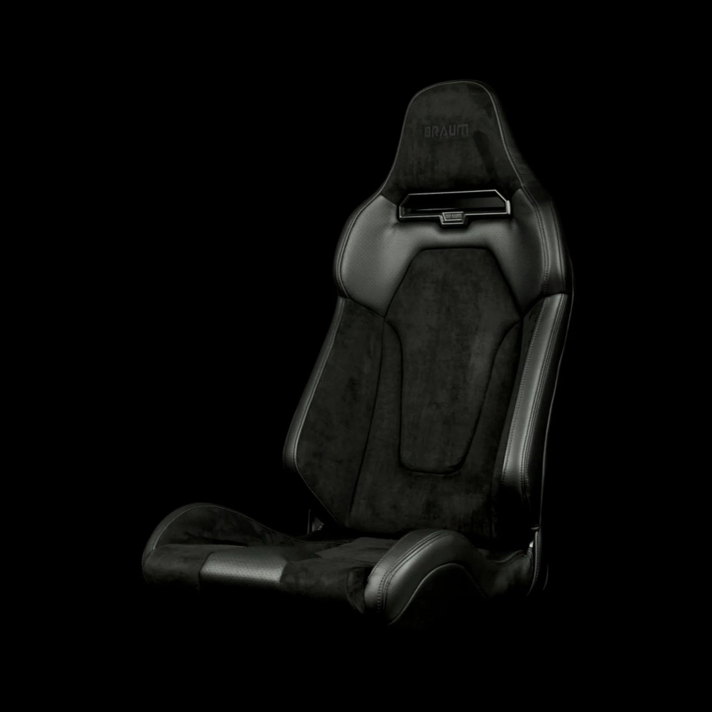 BRAUM VIPER X Fixed Back Bucket Seat - VIPER X Series Black Suede - Priced Per Seat