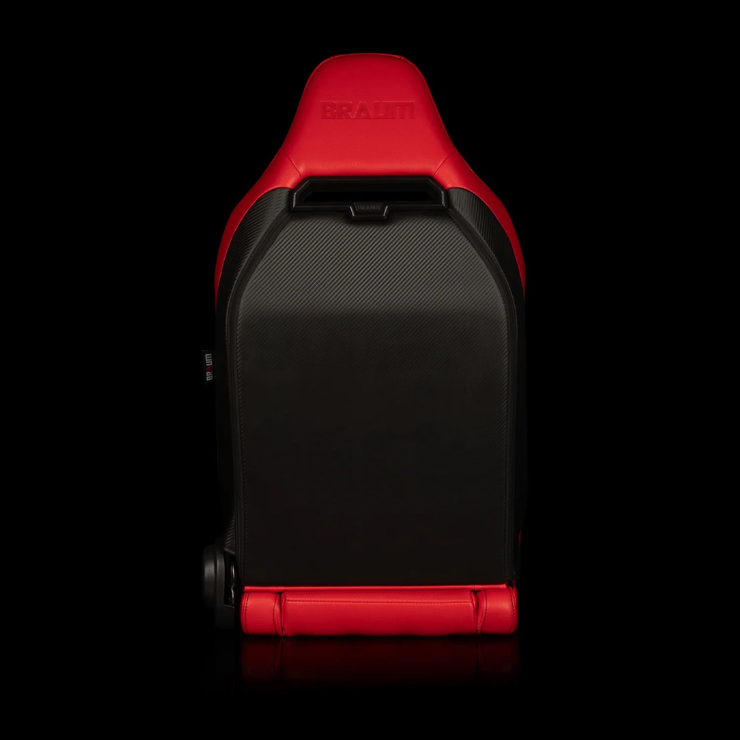 BRAUM VIPER-X Series Sport Reclinable Seats (Red Leatherette | Black Trim) – Priced Per Pair