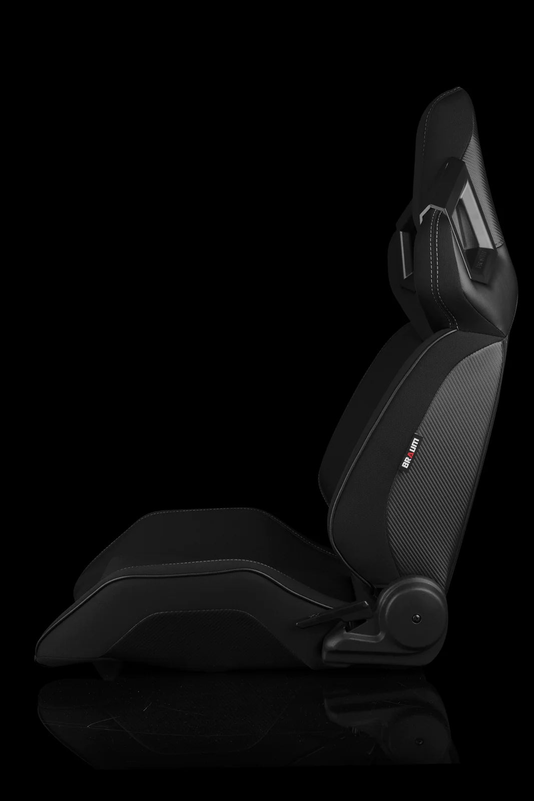 BRAUM ALPHA-X Series Sport Reclinable Seats (Black Cloth | Grey Stitching) – Priced Per Pair