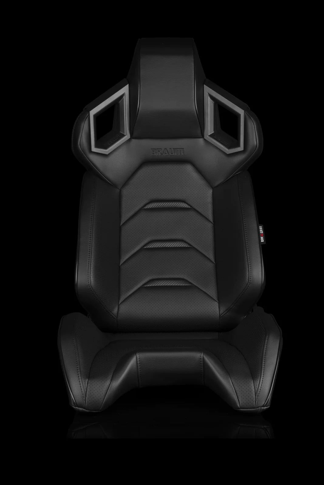 BRAUM ALPHA-X Series Sport Reclinable Seats (Black Leatherette | Carbon Inserts) – Priced Per Pair