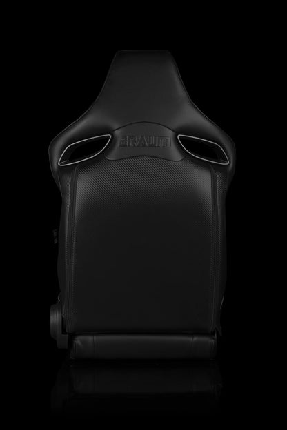 BRAUM ORUE Series Sport Reclinable Seats (Black Leatherette | Black Trim) – Priced Per Pair