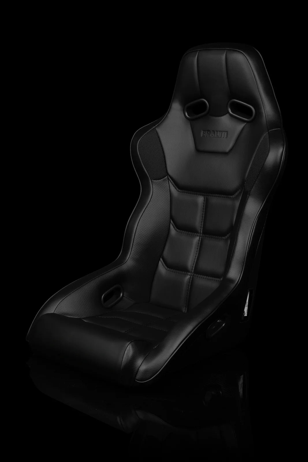 BRAUM FALCON-X Series FIA Certified Fixed Back Racing Seat (Black Leatherette | Black Stitching) – Priced Per Seat