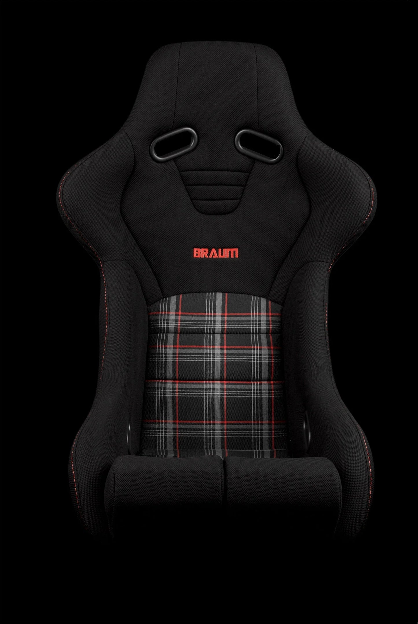 BRAUM FALCON-R Series Fixed Back Bucket Composite Seat Black | Red Plaid - Priced Per Seat