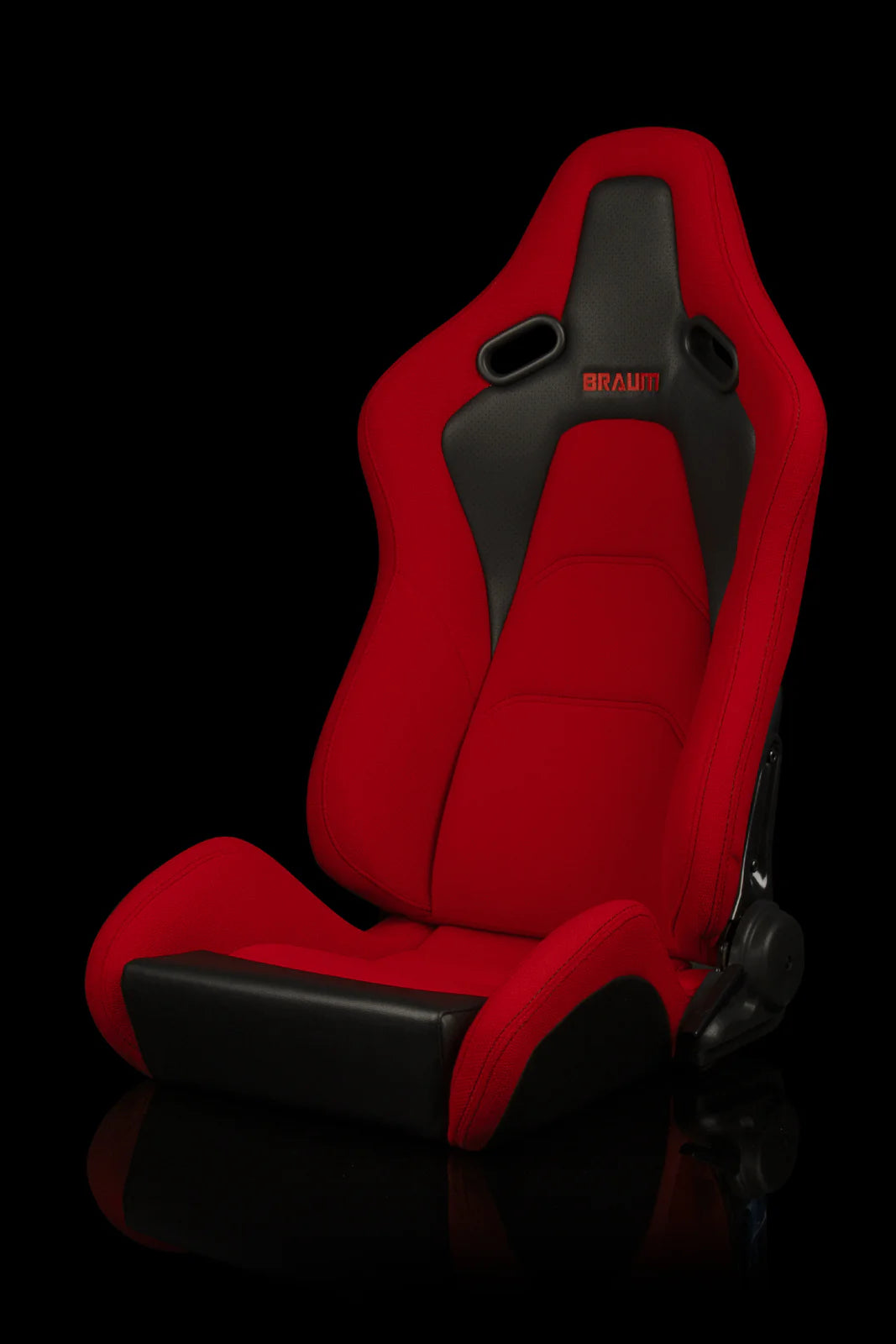 BRAUM FALCON-S Series Reclinable Composite Seats (Red Cloth | Black Stitching) – Priced Per Pair