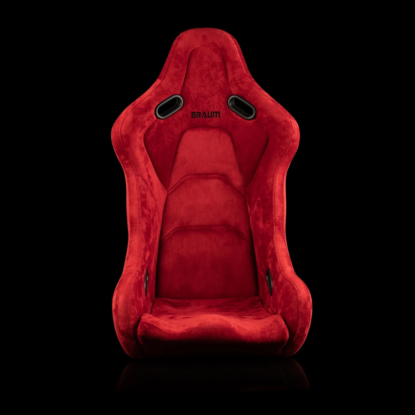 BRAUM FALCON-S Series Fixed Back Bucket Composite Seat (Red Alcantara | Black Stitching | Black Glitter Composite) - Priced Per Seat