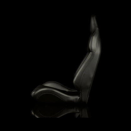 BRAUM VIPER X Fixed Back Bucket Seat - VIPER X Series Black Leatherette - Priced Per Seat