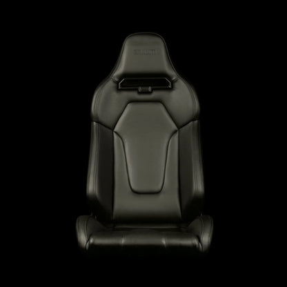 BRAUM VIPER X Fixed Back Bucket Seat - VIPER X Series Black Leatherette - Priced Per Seat